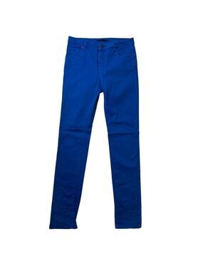 Lacoste jeans cerulean blue pants high rise stretch cotton denim straight leg 28